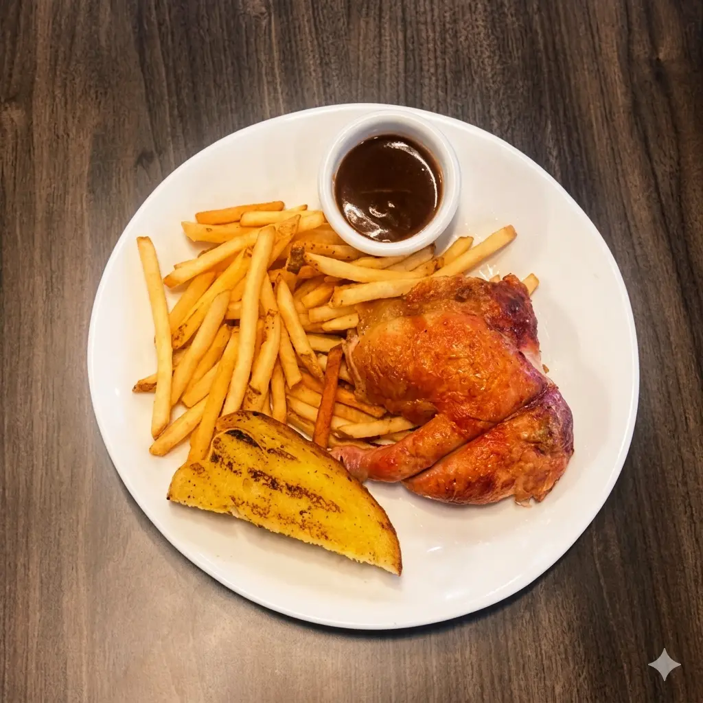 Quarter Dark Chicken dinner at Chicken Hub in Lethbridge, AB
